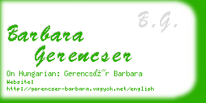 barbara gerencser business card